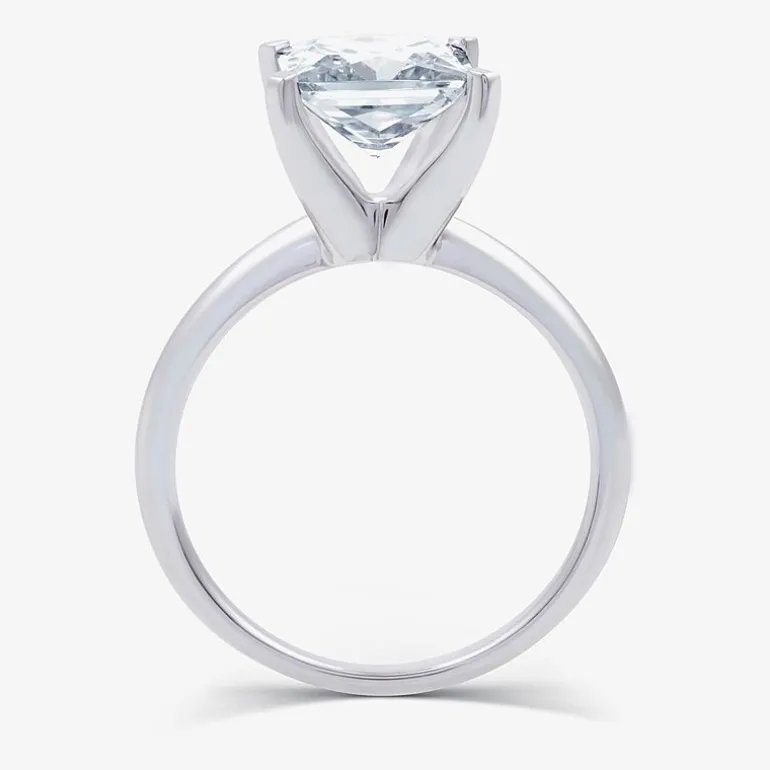 3 CT. Princess-cut Lab-Grown (G / VS2) Diamond Solitaire Engagement Ring in 14K Gold