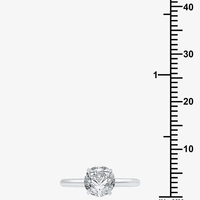 1 1/2 CT..Round Lab-Grown (G / Si2) Diamond Solitaire Engagement Ring in 14K Gold