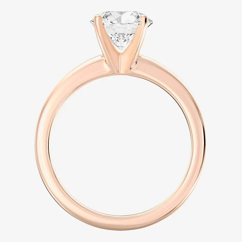 1 1/2 CT..Round Lab-Grown (G / Si2) Diamond Solitaire Engagement Ring in 14K Gold