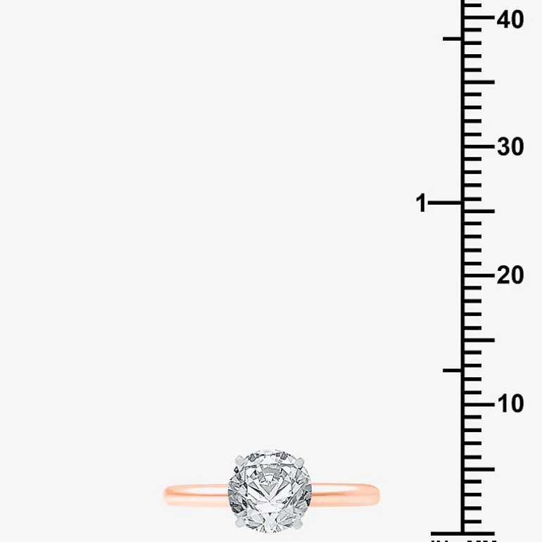 1 1/2 CT..Round Lab-Grown (G / Si2) Diamond Solitaire Engagement Ring in 14K Gold