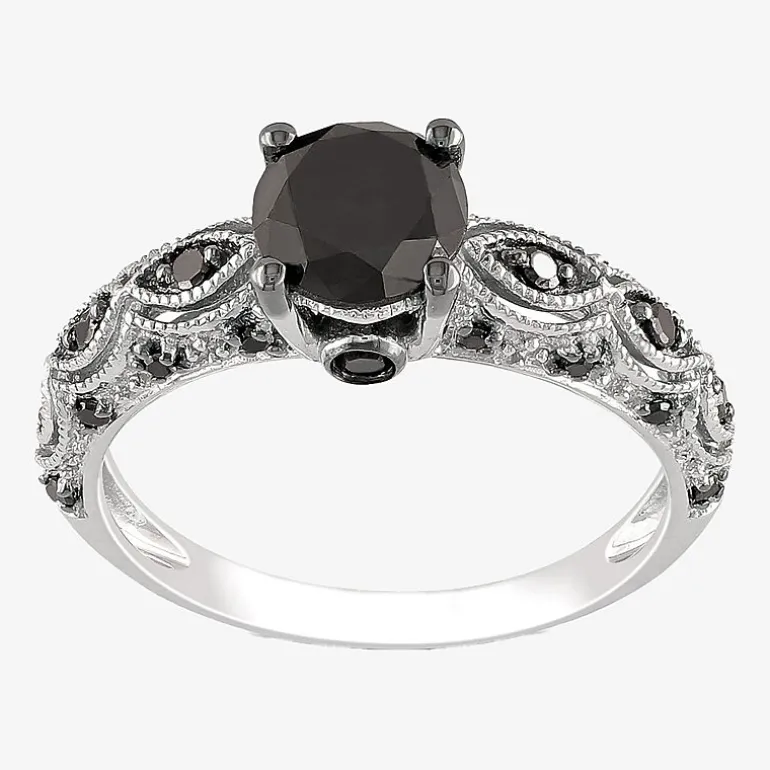 1 1/4 CT.T.W. Color-Enhanced Black Diamond Ring
