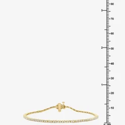 1 CT. T.W. Genuine White Diamond 10K or 14K White or Yellow Gold Tennis Bracelet