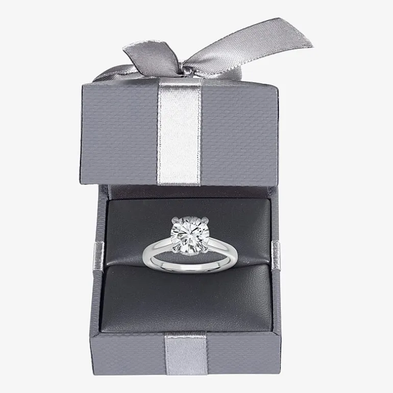 2 1/5 CT. T.W. (G-H / SI1-SI2) Lab-Grown Diamond Solitaire Engagement Ring in 14K Gold