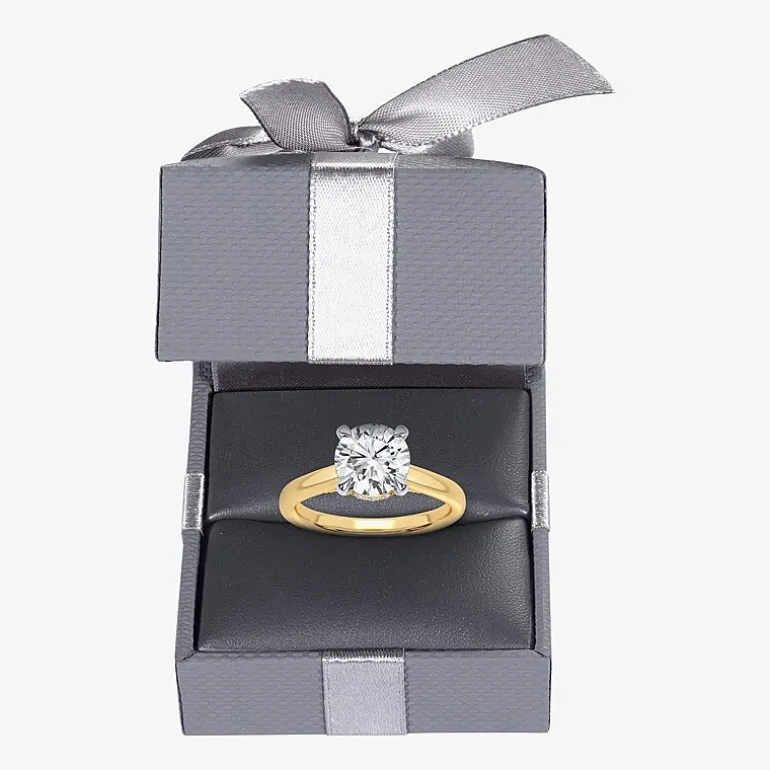 2 1/5 CT. T.W. (G-H / SI1-SI2) Lab-Grown Diamond Solitaire Engagement Ring in 14K Gold
