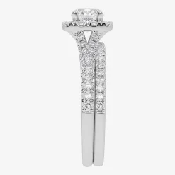 1 CT.T.W. (G / VS2-SI1) Lab-Grown Diamond Cushion Halo Wedding Engagement Ring in 10K Gold