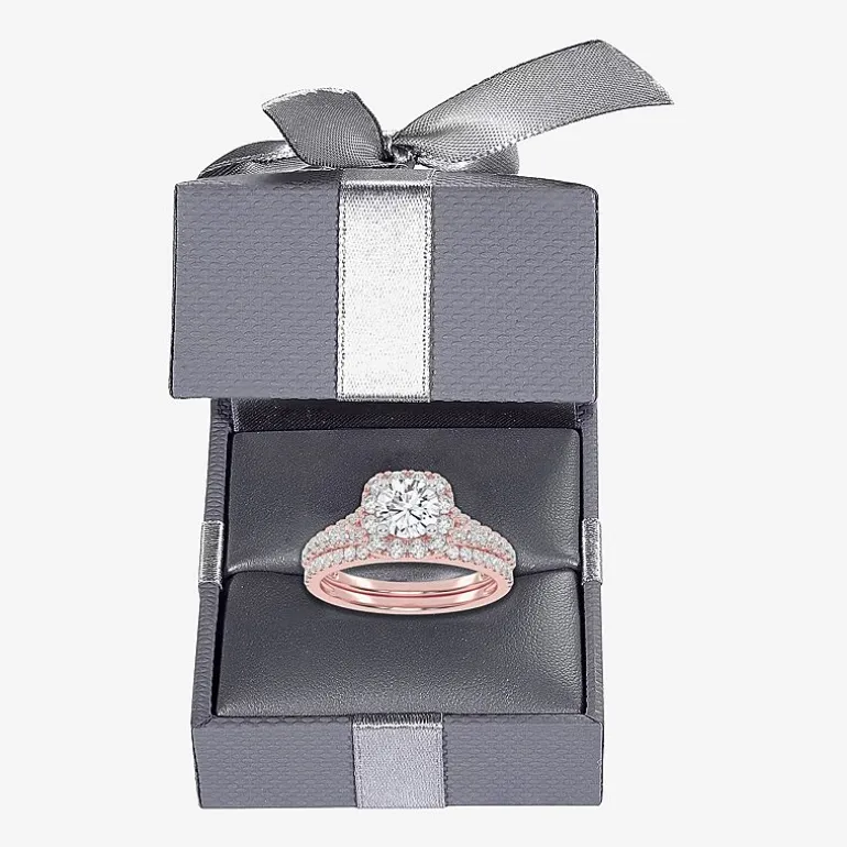 1 CT.T.W. (G / VS2-SI1) Lab-Grown Diamond Cushion Halo Wedding Engagement Ring in 10K Gold