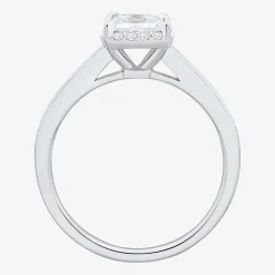 1 CT.T.W. (H-I / SI1-SI2) Lab-Grown Diamond Side Stone Halo Engagement Ring in 10K Gold