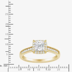 1 CT.T.W. (H-I / SI1-SI2) Lab-Grown Diamond Side Stone Halo Engagement Ring in 10K Gold