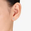 2 CT. T.W. Lab Created White Moissanite Sterling Silver 7mm Stud Earrings