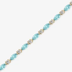 1 CT. T.W. Lab-Grown Diamond and Genuine Gemstone 10K Gold 7.5 Inch Tennis Bracelet