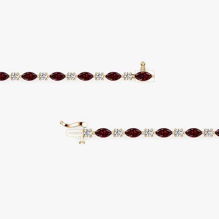 1 CT. T.W. Lab-Grown Diamond and Genuine Gemstone 10K Gold 7.5 Inch Tennis Bracelet