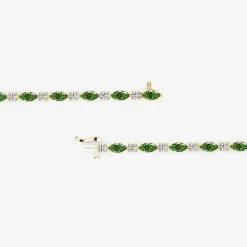 1 CT. T.W. Lab-Grown Diamond and Genuine Gemstone 10K Gold 7.5 Inch Tennis Bracelet