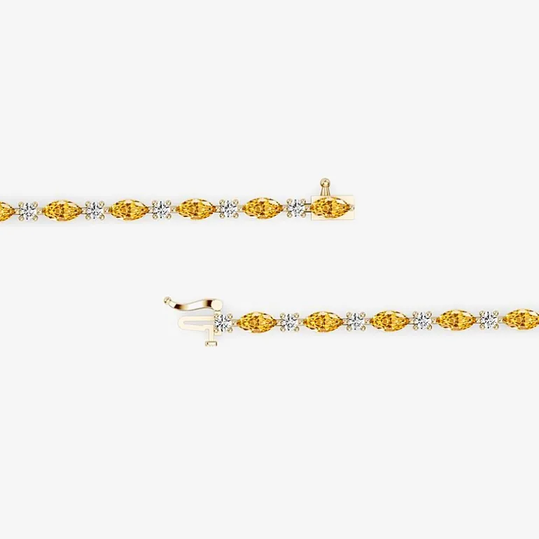 1 CT. T.W. Lab-Grown Diamond and Genuine Gemstone 10K Gold 7.5 Inch Tennis Bracelet