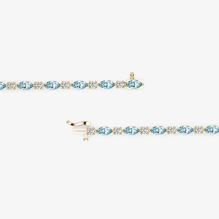 1 CT. T.W. Lab-Grown Diamond and Genuine Gemstone 10K Gold 7.5 Inch Tennis Bracelet