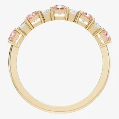 3/8 CT. T.W. Lab-Grown Diamond and Genuine Gemstone 10K Gold Band