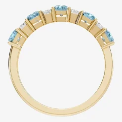 3/8 CT. T.W. Lab-Grown Diamond and Genuine Gemstone 10K Gold Band