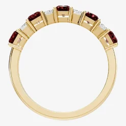 3/8 CT. T.W. Lab-Grown Diamond and Genuine Gemstone 10K Gold Band