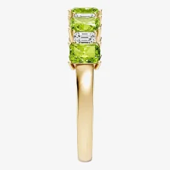 3/8 CT. T.W. Lab-Grown Diamond and Genuine Gemstone 10K Gold Band