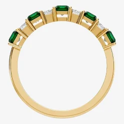3/8 CT. T.W. Lab-Grown Diamond and Genuine Gemstone 10K Gold Band