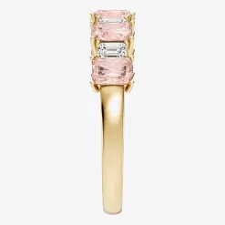 3/8 CT. T.W. Lab-Grown Diamond and Genuine Gemstone 10K Gold Band