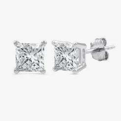 1 1/4 CT. T.W. Lab-Grown (G / Si1-Si2) Diamond Princess-cut Stud Earrings in 10K or 14K Gold