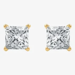 1 1/4 CT. T.W. Lab-Grown (G / Si1-Si2) Diamond Princess-cut Stud Earrings in 10K or 14K Gold