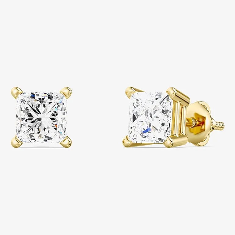 1 3/8 CT. T.W. Lab-Grown (G / Si1-Si2) Diamond Princess-cut Stud Earrings in 10K or 14K Gold