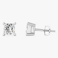 1 3/8 CT. T.W. Lab-Grown (G / Si1-Si2) Diamond Princess-cut Stud Earrings in 10K or 14K Gold