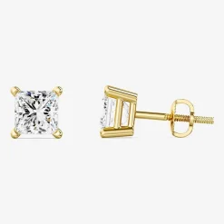 1 3/8 CT. T.W. Lab-Grown (G / Si1-Si2) Diamond Princess-cut Stud Earrings in 10K or 14K Gold