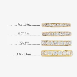 1 1/2 CT. T.W. Lab-Grown (G / SI1-SI2) Diamond Wedding Band in 10K or 14K Gold
