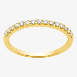 1/4 CT. T.W. Lab Grown White Diamond 10K Gold Wedding Band