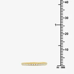 1/4 CT. T.W. Lab Grown White Diamond 10K Gold Wedding Band