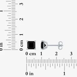 2 CT. T.W. Natural Black Diamond 10K Gold 5mm Stud Earrings