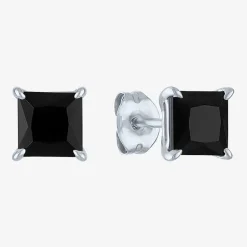 2 CT. T.W. Natural Black Diamond 10K Gold 5mm Stud Earrings