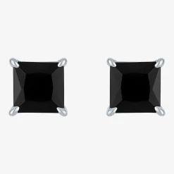 2 CT. T.W. Natural Black Diamond 10K Gold 5mm Stud Earrings