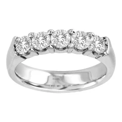 1 CT.T.W. Natural Diamond Band 14K White Gold