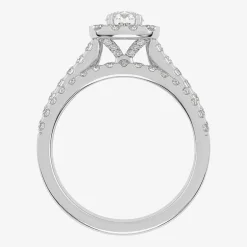 1 CT.T.W. Natural Diamond Cushion Halo Bridal Set in 10K or 14K Gold