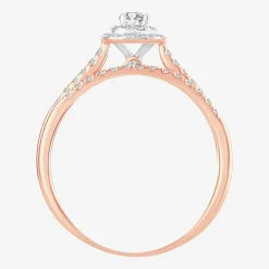 1/2 CT.T.W. Natural Diamond Halo Bridal Set 10K or 14K White Gold