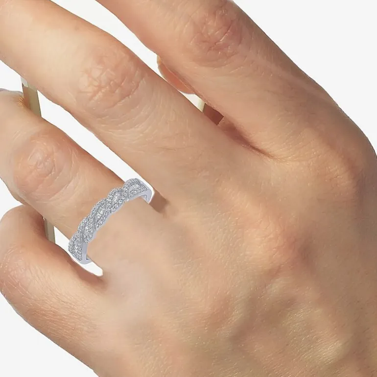1/4 CT.T.W. Natural Diamond 10K Gold Anniversary Wedding Band