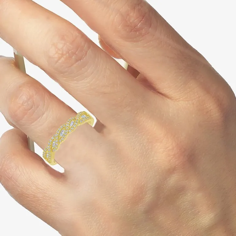 1/4 CT.T.W. Natural Diamond 10K Gold Anniversary Wedding Band
