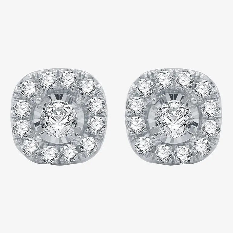 1 CT.T.W. Natural Diamond 10K Gold 9.7mm Stud Earrings