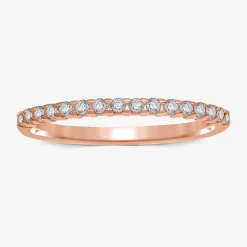 1/7 CT.T.W. Natural Diamond 10K or 14K Gold Band Ring