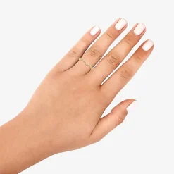 1/10 CT.T.W. Natural Diamond 10K or 14K Gold Chevron Wedding Band