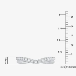 1/4 CT.T.W. Natural Diamond 10K or 14K Gold Curved Wedding Band