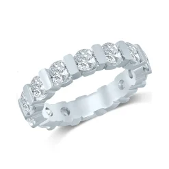 3 CT.T.W. Natural Diamond 14K White Gold Eternity Band