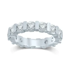 3 CT.T.W. Natural Diamond 14K White Gold Eternity Band