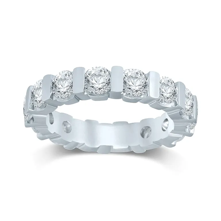 3 CT.T.W. Natural Diamond 14K White Gold Eternity Band