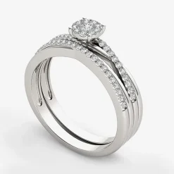 1/4 CT.T.W. Natural Diamond 10K White Gold Engagement Ring