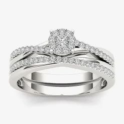1/4 CT.T.W. Natural Diamond 10K White Gold Engagement Ring