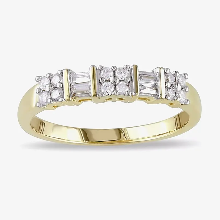 1/4 CT.T.W. Natural Diamond 10K Yellow Gold Anniversary Ring
